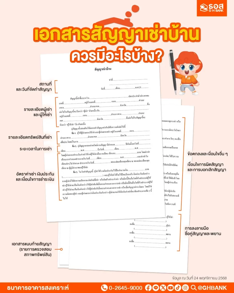 เอกสารสัญญาเช่าบ้าน