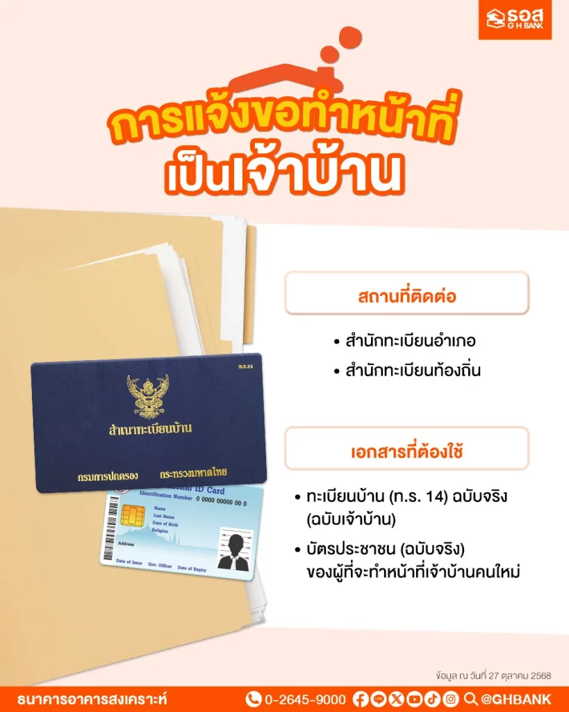 การแจ้งขอทำหน้าที่เป็นเจ้าบ้าน